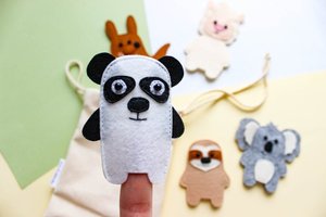 Động vật con rối ngón tay, Cảm Thấy động vật koala đồ chơi Trẻ Em con rối - Product Image 3