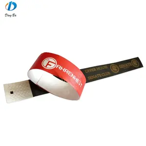 250mm Long Disposable Waterproof colorful Custom Paper Wristbands/Bracelet For Events Party
