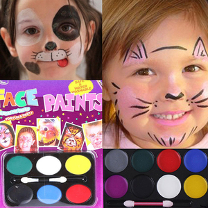 Precio más bajo 6/8 colores cara pintura corporal conjunto paleta de seguidores de la Copa Europea de fútbol cara pintura labial - Product Image 6
