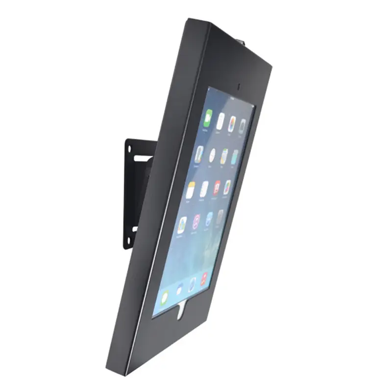 Customized Metal Tilted Tablet Wall Mount Bracket With Anti-Theft Case Applicable to 7-14 inch Android Tablet PC