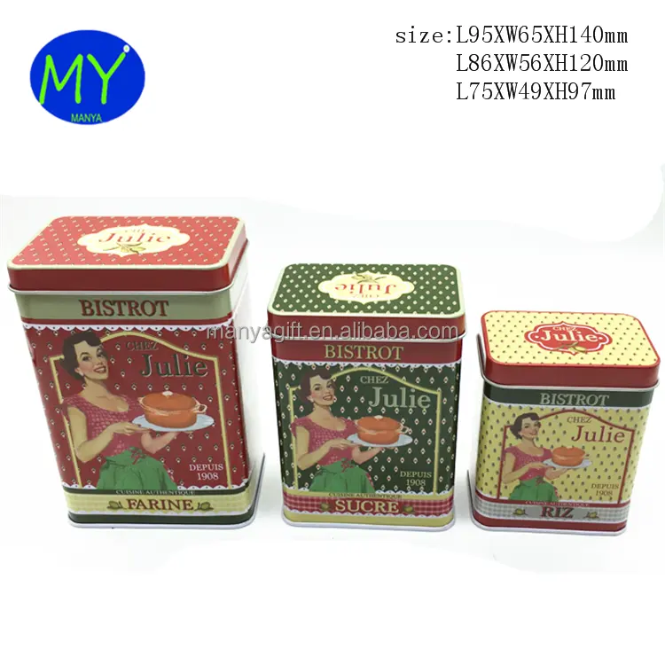 Best quality personalized tea bag storage tin box in China