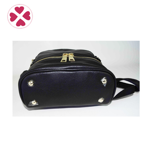 Phụ Nữ Anh Phong Cách Anh Mini Nhỏ Màu Đen Da Thật Ba Lô - Product Image 5