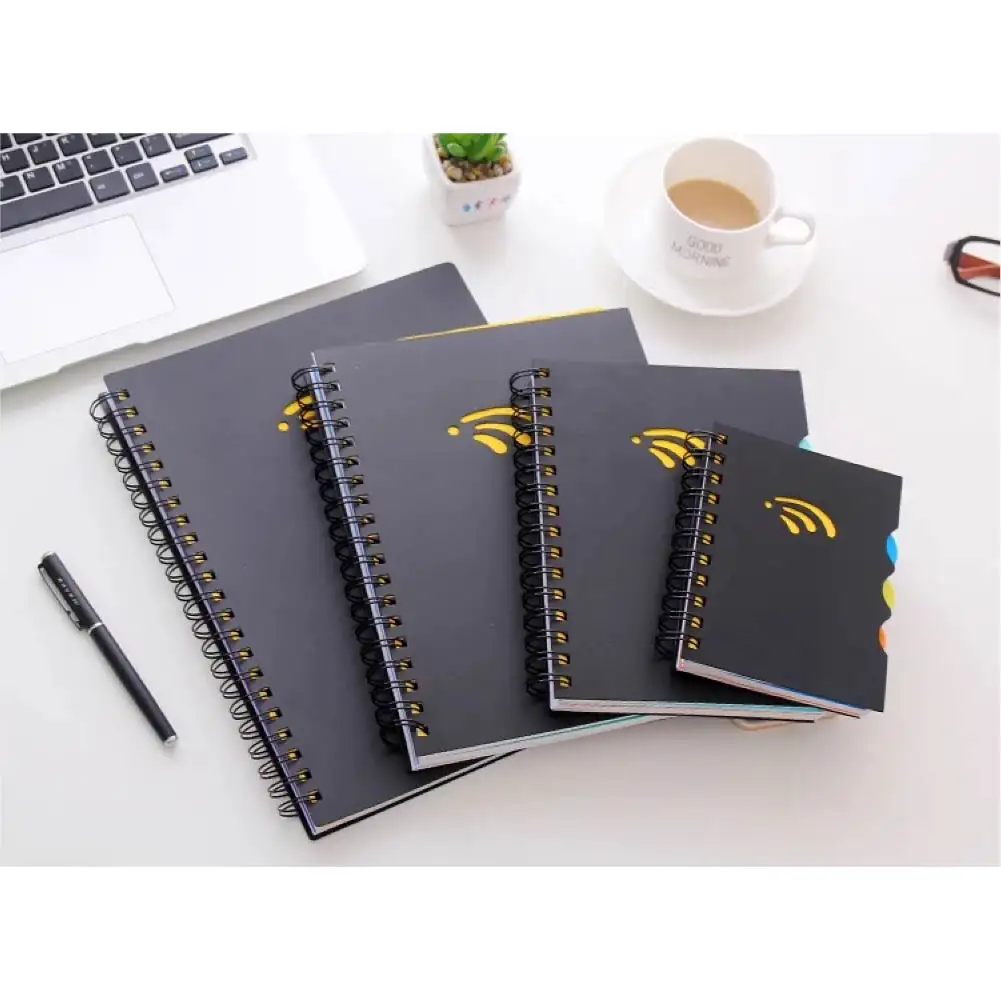 Custom A5 Sprial plastic notebook PVC waterproof cover school notepad stationery product student planner diary