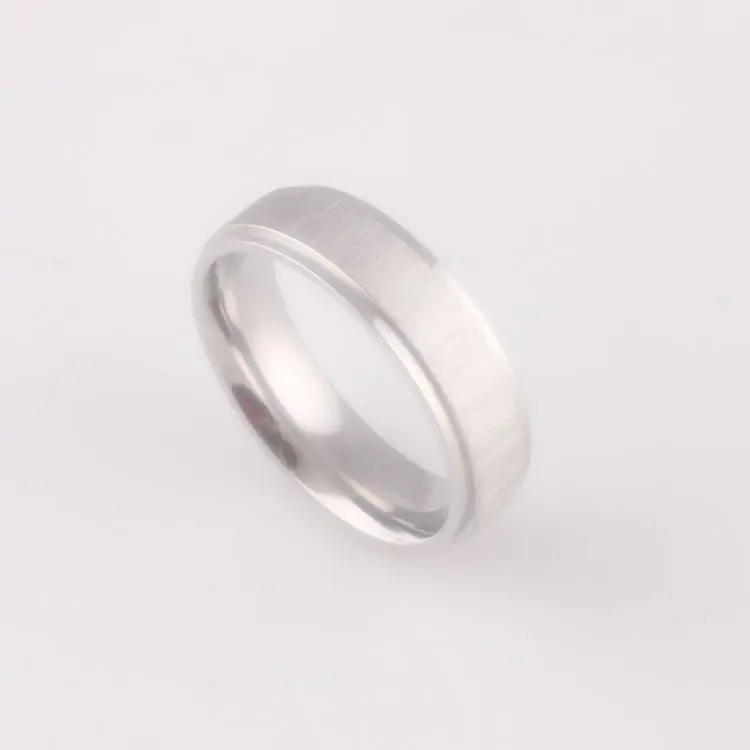 Cincin Pasangan Berukiran Kustom, Cincin Stainless Steel Janji Grosir Cincin Jari Pria