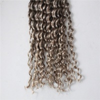 Tissage de cheveux humains brésiliens gris, lot de 3, cheveux humains crépus bouclés, tissage, couleur naturelle