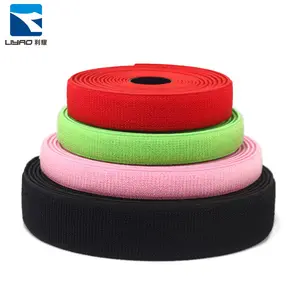 Mềm mặt Tùy chỉnh màu đàn hồi vòng lặp Webbing bề mặt ban nhạc/băng bởi 25 mét trên màu sắc tùy chỉnh