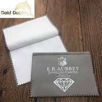 Maßgefertigtes Vierschichtiges Silber-Gold Schmuckpoliertuch 100% Polyester Mikrofaser Stoff REACH RoHS Zertifiziert AZO-Frei für Uhren