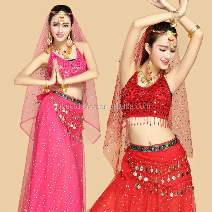 Best Dance Ägyptischer Bauchtanz Tribal Kostüm Kleid Rock Set Orientalisches Design Indian Dancing Performance Outfit Wear