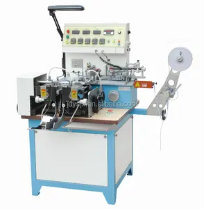 JZ-2817 Máquina de corte de etiquetas tecidas para roupas, máquina de corte e dobramento de etiquetas de tecido para fita de cetim, fita de algodão