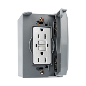 Linsky 15 AMP 125 Volt resistente a la intemperie GFCI, receptáculo GFCI con dos indicater - Product Image 3