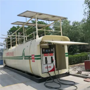 Yerden mobil benzinli yakıt dizel depolama tankları istasyonu