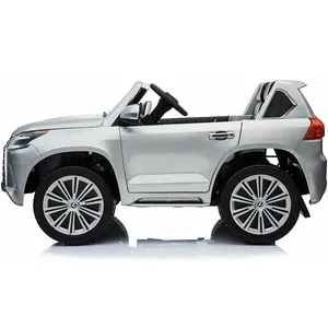 2018 New License LX570 Ride On Car Paint Silver Kids Cars Electric Ride On 12v Ride On Toy Car