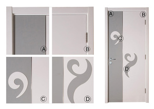 Bianco <span class=keywords><strong>grigio</strong></span> combinazione moden design interior luce della stanza vernice MDF compensato modellato <span class=keywords><strong>porte</strong></span> - Product Image 4