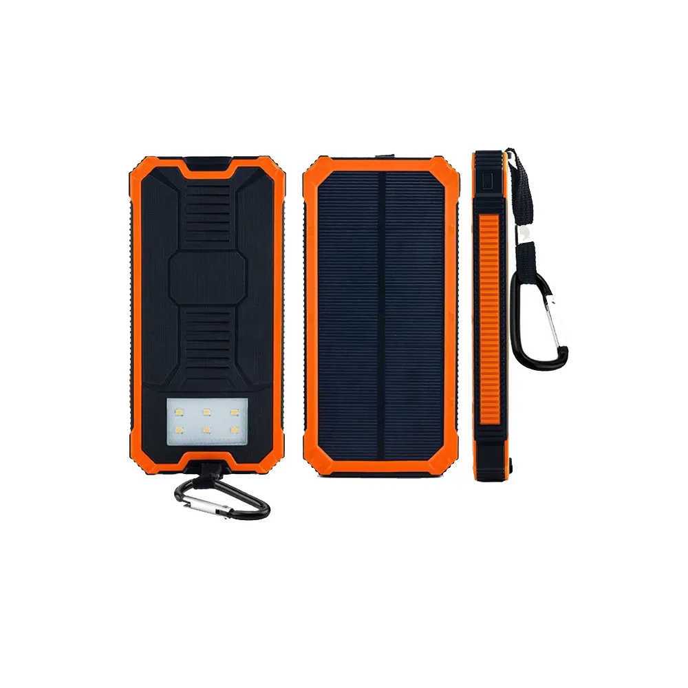 Solar Power Bank 20000 mah 20000mah Mulit Function Mobile Portable Phone Dual Usb Ports Solar Power Charger Power Bank