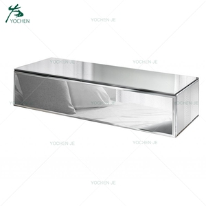 Diamond Crushed Glass <strong>Mirrored</strong> Furniture Floating Wall <strong>Shelf</strong> for Living Room Kitchen Bathroom <strong>Wood</strong> Storage Home Furniture - Product Image 2