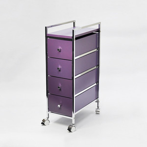 4 Tiers Eco-Friendly Classic Pink Rolling Home Storage MDF Board Organizer Cart - Product Image 6