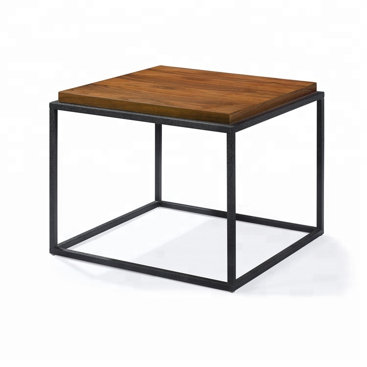 Forme rectangulaire table basse/table à thé/table d'appoint avec structure en métal