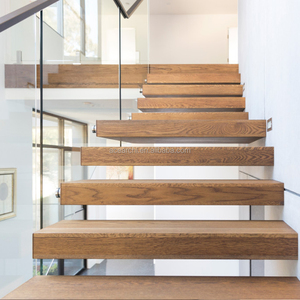 <span class=keywords><strong>Escalier</strong></span> <span class=keywords><strong>flottant</strong></span> en bois moderne avec <span class=keywords><strong>garde</strong></span>-<span class=keywords><strong>corps</strong></span> en verre pour intérieur - Product Image 5