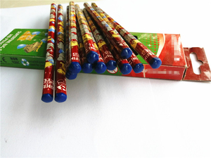 Crayon en bois avec Design personnalisé Film rétractable transfert thermique Pad impression Logo crayon Design HB écriture motif conception - Product Image 6