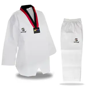 Probe versand kostenfrei Neu gestaltete Taekwondo Uniform Taekwondo Jacken Kampfkunst Uniformen Taekwondo Anzug Mädchen