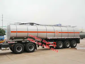 35000L Liquide D'asphalte chauffé bitume transport / transport semi-remorque de réservoir de bitume