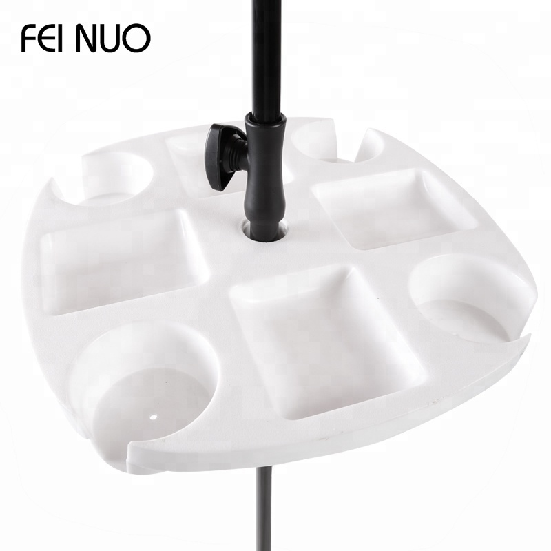 Лидер продаж, маленький квадратный белый пластиковый пляжный зонтик с 4 держателями для чашек