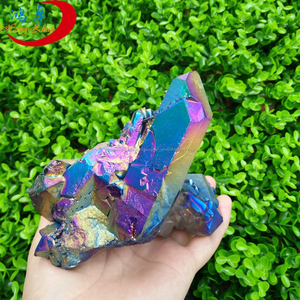 Aura Quartz Gros Guérison Traités À La Chaleur Titane Aura Quartz Cluster, Métaphysique Et Cristal - Product Image 4