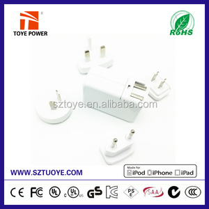 <span class=keywords><strong>4</strong></span> port usb adaptateur <span class=keywords><strong>5</strong></span> <span class=keywords><strong>v</strong></span> 4a chargeur usb avec le ROYAUME-UNI/UA/UE/US interchangeables bouchons - Product Image 4