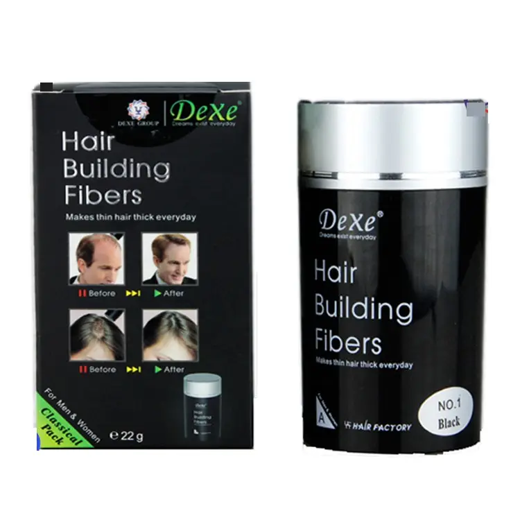 Fibras de construção de cabelo natural dexe, maquiagem para o cabelo, engrossar o rótulo privado, oem