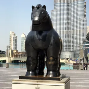 Famous large size modern city decor animal statue bronze Botero fat horse sculpture for square