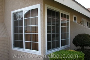 Phật sơn nhà máy <span class=keywords><strong>UPVC</strong></span> cửa sổ trượt grills thiết kế với lưới - Product Image 6