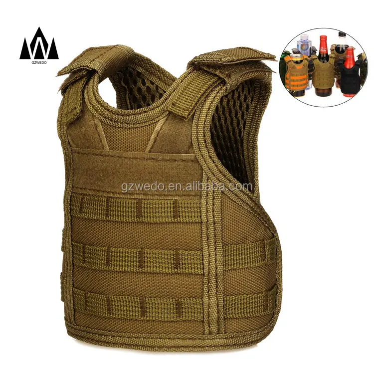 Bier Vest Drankkoeler Tactische Mini Molle Verstelbare Drankhouder Voor 12Oz Of 16Oz Blikjes Of Flessen