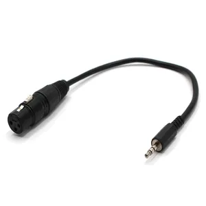 TRS Stereo Male ke XLR kabel Patch Male 3.5mm tidak seimbang Mini 3.5 Jack 1/8 ke mono kabel Breakout