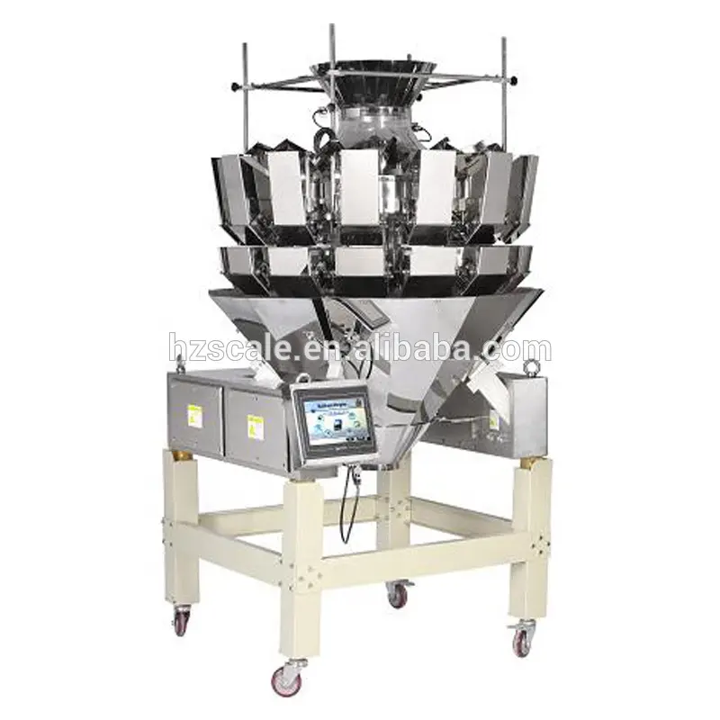 Automatic CE A14 model weighing balance 2.5L hopper plain plate combination multihead weigher for lentils packaging Canada