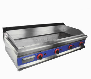 commercial stainless steel 1100mm 4 burner cooking equipment large gas griddle