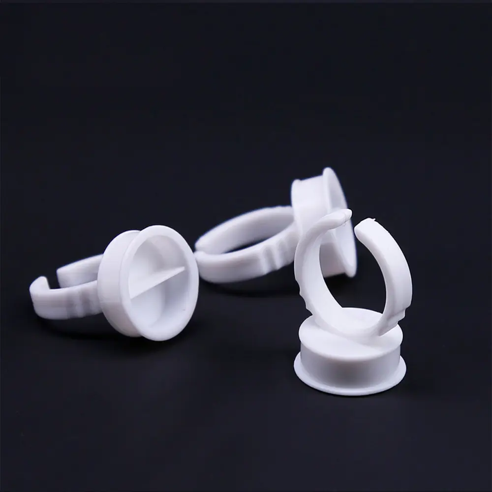 HERSQUEEN Premium anelli per colla per ciglia ciglia in plastica supporto per colla strumenti per l'estensione delle ciglia strumento di ancoraggio cosmetico Gluering all'ingrosso