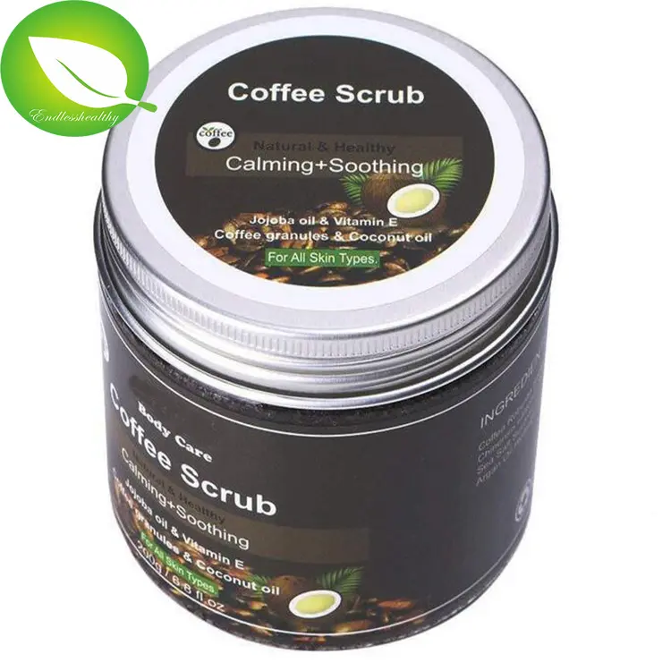 Penjualan Laris Label Pribadi Harga Terbaik Grosir Scrub Badan Pemutih 100% Scrub Kopi Arabika Alami