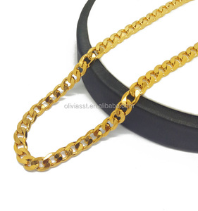 Al por mayor para <span class=keywords><strong>hombre</strong></span> al por mayor de joyas de <span class=keywords><strong>oro</strong></span> de 18k 316L de acero inoxidable Figaro <span class=keywords><strong>cadena</strong></span> collar - Product Image 6