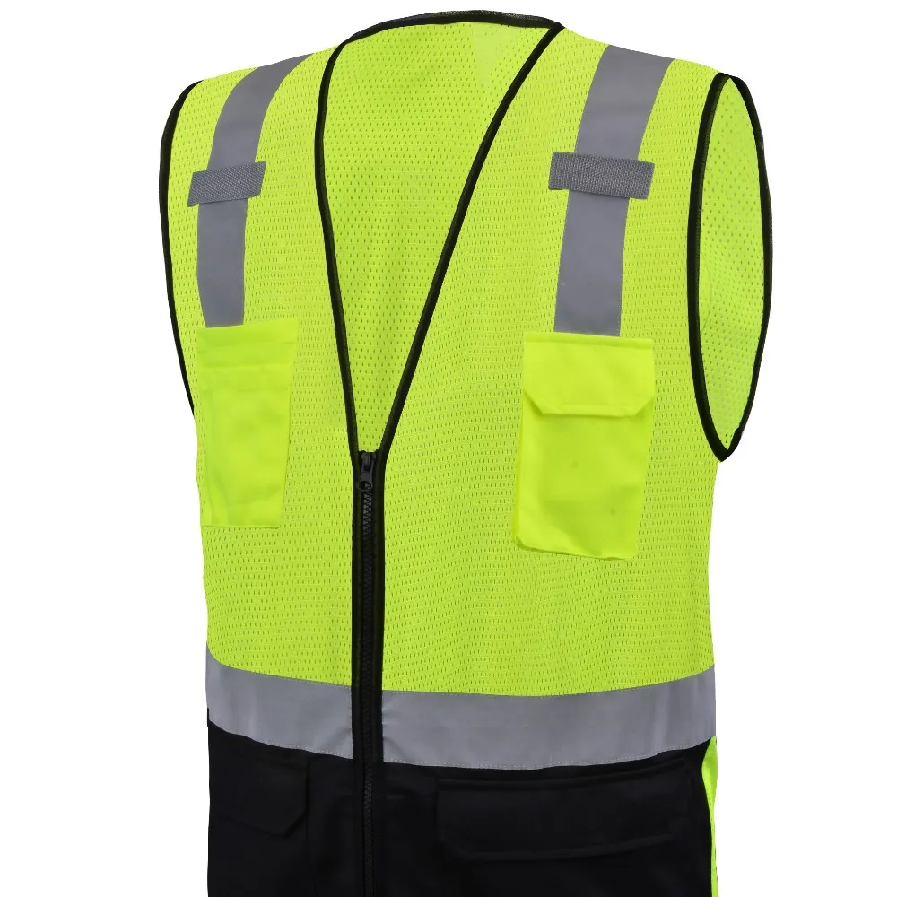 2018ออกแบบใหม่ Hi- Vis เสื้อกั๊ก Safety สอดคล้องกับ EN471และ ANSI