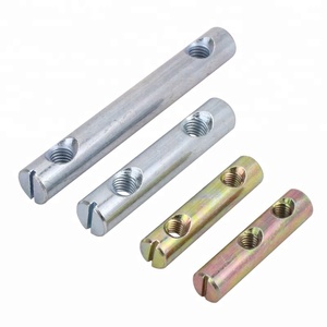 M6*20mm Customized Zinc Plated Carbon Steel Double Hole Slotted <strong>Barrel</strong> <strong>Nut</strong> - Product Image 2