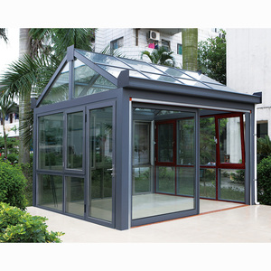 Portes et fenêtres modulaires préfabriquées de maison solaire creuse à quatre saisons pour les solariums en verre à profilé d'aluminium - Product Image 2