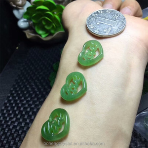 <span class=keywords><strong>Jade</strong></span> Nefrita <span class=keywords><strong>Verde</strong></span> <span class=keywords><strong>de</strong></span> Alta Calidad, Muy Hermoso, Grabado con un Corazón Amoroso - Product Image 6
