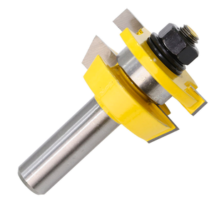 Lisca 1/2 pollici 2 <span class=keywords><strong>Bit</strong></span> Set di punte per fresa a linguetta e scanalatura/Set di coltelli per pavimenti con fresa per legno