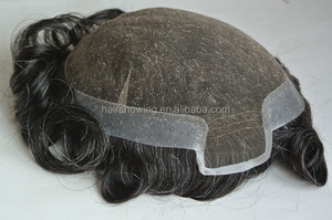 แพทช์ที่กำหนดเอง<span class=keywords><strong>ผม</strong></span>มนุษย์วิกผมผู้ชาย - Product Image 2