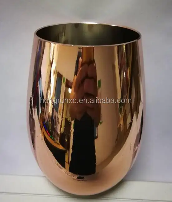 Customized gold painted plastic wine glasses unbreakable
