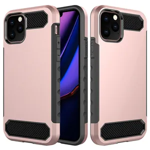 Capa de silicone para celular iphone X, capa traseira em fibra de carbono, tpu