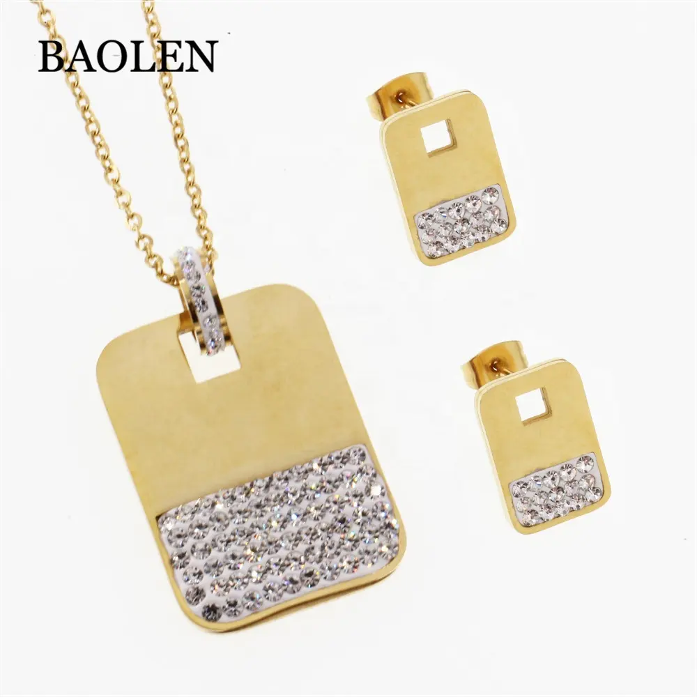 Wholesale Customized Party brand Stainless Steel jewelry gold models best selling product Jewelry Set For Women