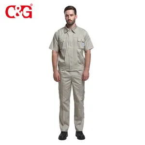 mens safety work shirt and pants uniforms short-sleeve shirt