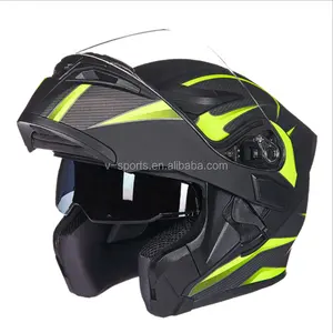 圆点翻转头盔摩托车头盔motos casco capacete模块化头盔，带双镜头赛车