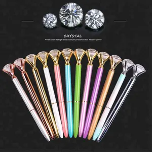 多色水晶笔促销礼品球笔闪亮金属钻石钻石金属圆珠笔